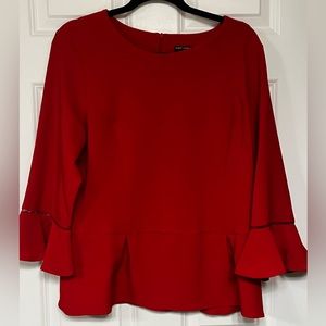 Maggy London large red peplum top